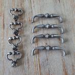 Vintage handgrepen voor lades en kastjes - set van 8, Ophalen of Verzenden, Gebruikt, IJzer, Klink of Kruk