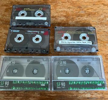 Lot van 5x Type 1 C90 bandjes, Hema, TDK, BASF - 90 minuten beschikbaar voor biedingen