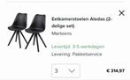 6 eetstoelen, Huis en Inrichting, Stoelen, Gebruikt, Zwart, Vijf, Zes of meer stoelen, Ophalen