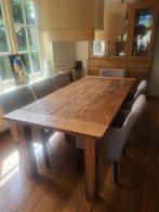 Kloostertafel teak hout, Huis en Inrichting, Tafels | Eettafels, Ophalen, Gebruikt, 200 cm of meer, 50 tot 100 cm