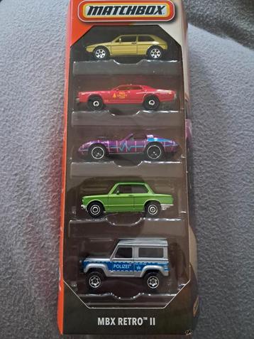 Matchbox 5 pack MBX Retro Volkswagen Dodge Chevrolet BMW Rov beschikbaar voor biedingen