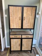 Kast  hout met staal, Ophalen, Gebruikt, 50 tot 100 cm, Metaal