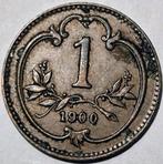 Oostenrijk 1 Heller 1900 - Zeldzame Munt, Ophalen of Verzenden