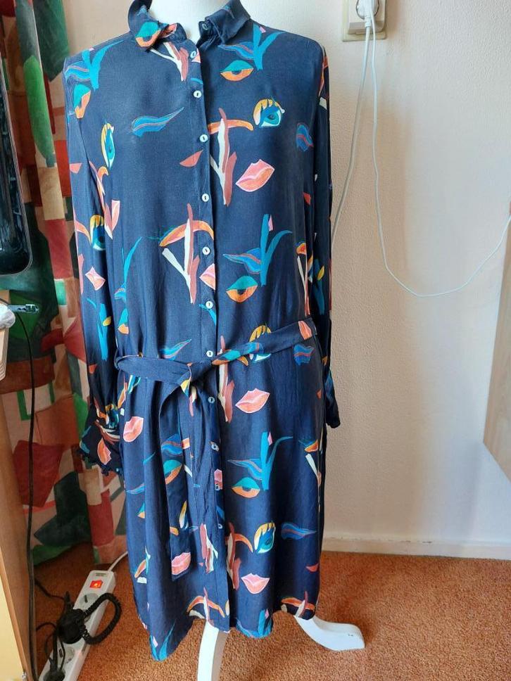 Topjurk van POM Amsterdam mt 38, Kleding | Dames, Jurken, Zo goed als nieuw, Maat 38/40 (M), Blauw, Boven de knie, Ophalen of Verzenden