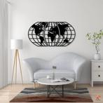 Wereldkaart Wanddecoratie Metaal, Huis en Inrichting, Woonaccessoires | Wanddecoraties, Ophalen of Verzenden, Nieuw