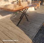 Prachtige epoxy boomstam tafel incl nieuw stalen spinnenpoot, Huis en Inrichting, Tafels | Eettafels, Ophalen, Overige materialen
