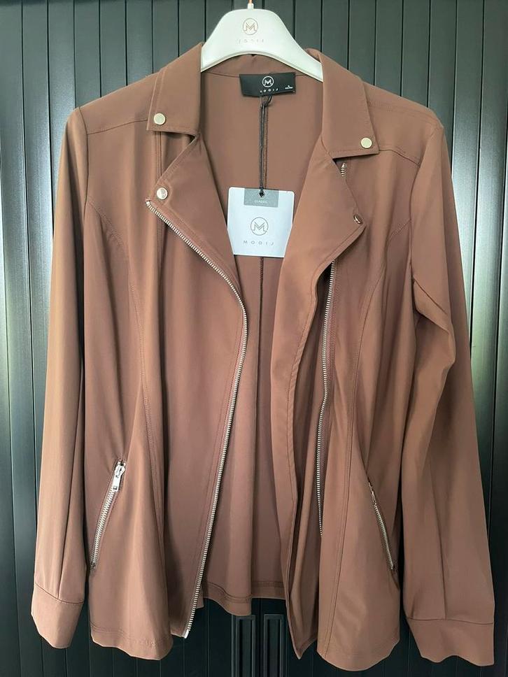 Sportief travel jasje Bruin Mooij S -nieuw-, Kleding | Dames, Jasjes, Kostuums en Pakken, Nieuw, Jasje, Maat 36 (S), Bruin, Verzenden