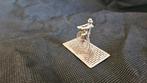 zilveren miniatuur antieke fietser., Antiek en Kunst, Ophalen of Verzenden, Zilver