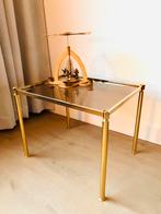 Vintage messing bijzettafel, Huis en Inrichting, Tafels | Bijzettafels, Vintage, 55 tot 75 cm, Zo goed als nieuw, Rechthoekig