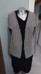 La Ligna prachtig jasje zwart wit maat L, Zwart, Maat 42/44 (L), Zo goed als nieuw, Jasje
