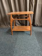 Vintage Houten Bijzettafel Jaren 50 Deens design, Huis en Inrichting, Tafels | Bijzettafels, Minder dan 55 cm, Gebruikt, Rechthoekig
