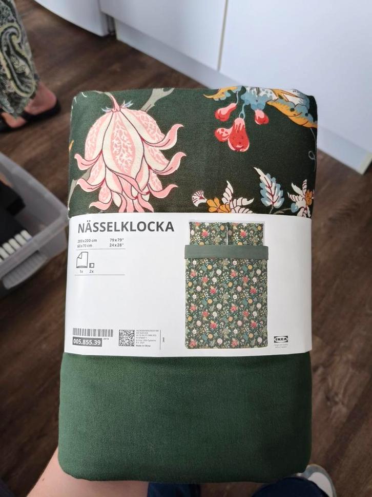 Ikea NÄSSELKLOCKA Dekbedovertrek 200x200 Nieuw, Huis en Inrichting, Slaapkamer | Beddengoed, Nieuw, Dekbedovertrek, Tweepersoons