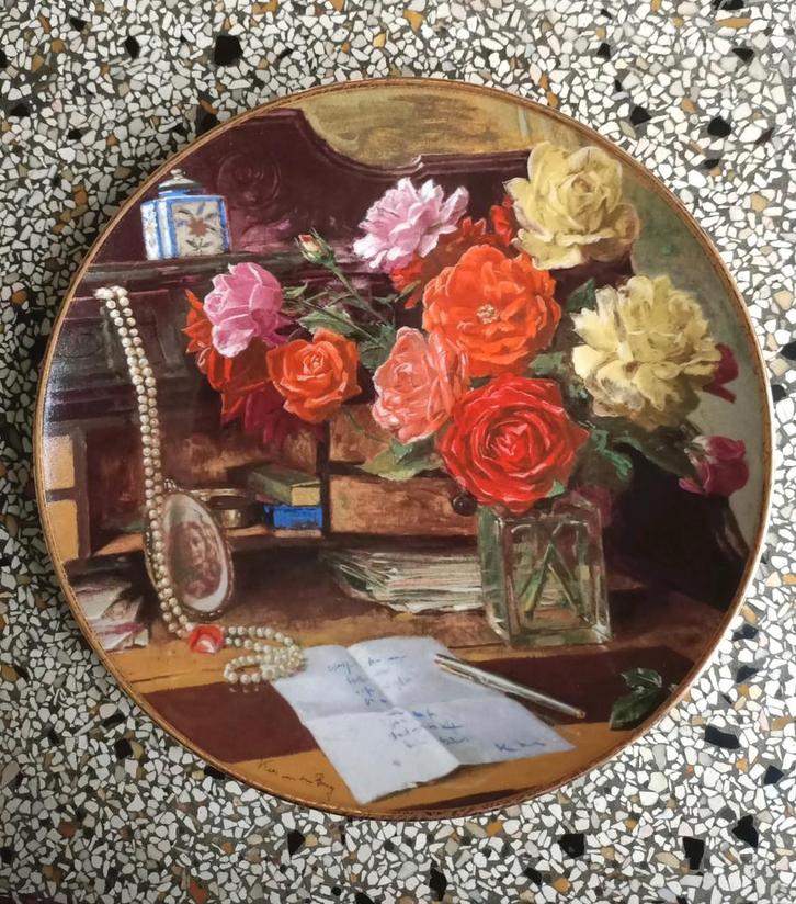 Wandbord rozen stilleven Royal Mosa., Huis en Inrichting, Woonaccessoires | Wanddecoraties, Zo goed als nieuw, Ophalen of Verzenden