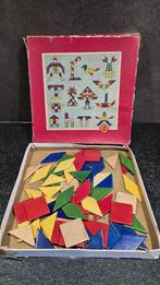 Vintage OKWA tangram mozaiek doos, houten stukken. 5A12, Tweedehands verkoop, Tweedehands verkoop, Gebruikt, Ophalen of Verzenden