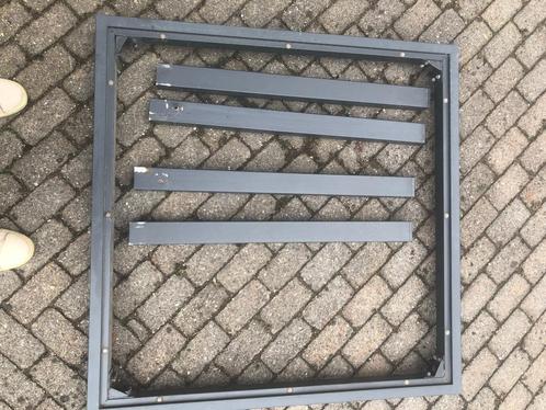 Aluminium tuintafel 90*90 , met grijs glazen blad, Tuin en Terras, Tuintafels, Gebruikt, Vierkant, Aluminium, Ophalen