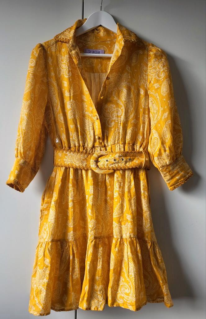 St Barth M2 jurk in maat 36 NIEUWSTAAT, Kleding | Dames, Jurken, Zo goed als nieuw, Maat 36 (S), Geel, Boven de knie, Ophalen of Verzenden
