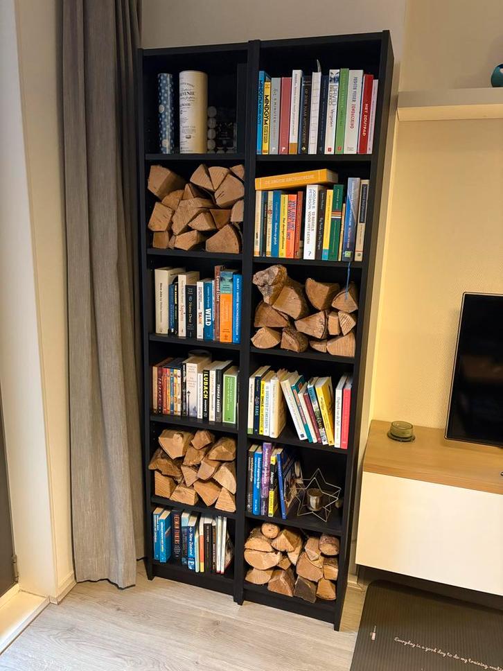 Boekenkasten Billy IKEA (2x), Huis en Inrichting, Kasten | Boekenkasten, Zo goed als nieuw, 100 tot 150 cm, 200 cm of meer, 25 tot 50 cm