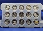 (A371) SOMALI AFRICAN ELEPHANT SERIE ONE OUNCE 999,9 ZILVER, Ophalen of Verzenden, Overige landen, Setje, Zilver