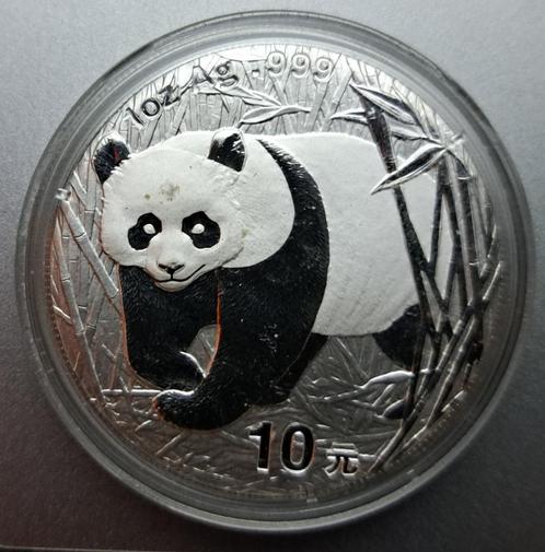 China, Panda 2002 - 1 Oz. puur zilver, Postzegels en Munten, Munten | Azië, Losse munt, Oost-Azië, Zilver, Ophalen of Verzenden
