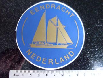 sticker eendracht nederland nL zeilschip donkerblauw beschikbaar voor biedingen