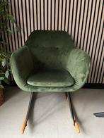 Groene Velvet Schommelstoel - Babykamer, Ophalen, Botanisch, 75 tot 100 cm, Zo goed als nieuw