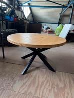Ronde tafel met stalen matrix poot, Huis en Inrichting, Tafels | Eettafels, Ophalen, Zo goed als nieuw, Rond, 100 tot 150 cm