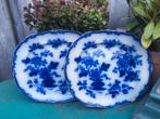 Antieke delftsblauw stijl borden FlowBlue 1800-1900 Miekje's, Antiek en Kunst, Antiek | Servies los, Ophalen of Verzenden
