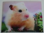 Kaart met 3D-effect: hamster, Verzamelen, Ansichtkaarten | Dieren, Ophalen of Verzenden, 1980 tot heden, Ongelopen, Knaagdier