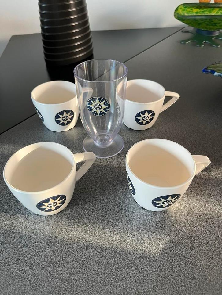 Mepal vintage Kopjes & Bier glas - Nautisch Design, Antiek en Kunst, Antiek | Glas en Kristal, Ophalen of Verzenden