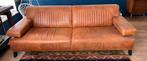 Bank, leer (geschiurd leer) cognac, Ophalen, Zo goed als nieuw, 200 tot 250 cm, Leer