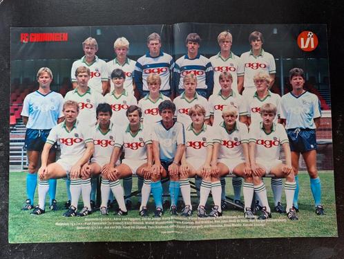 Oude poster FC Groningen met o.a. Ron Jans [5], Verzamelen, Sportartikelen en Voetbal, Zo goed als nieuw, Poster, Plaatje of Sticker