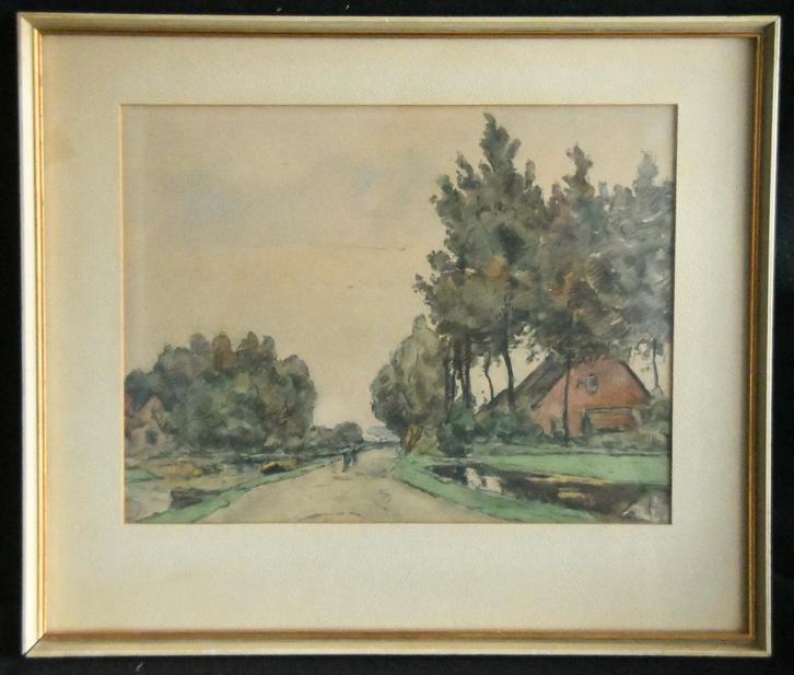 '' Boerenhoeve '', Antiek en Kunst, Kunst | Schilderijen | Klassiek, Ophalen of Verzenden