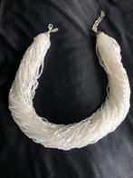 Prachtige kralenketting van Manouk 50 cm, Sieraden, Tassen en Uiterlijk, Kettingen, Overige materialen, Verstelbaar, Wit, Ophalen of Verzenden