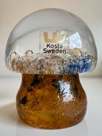 Vintage Kosta Boda Mushroom Amber Bubbles Göran Wärff, Ophalen of Verzenden