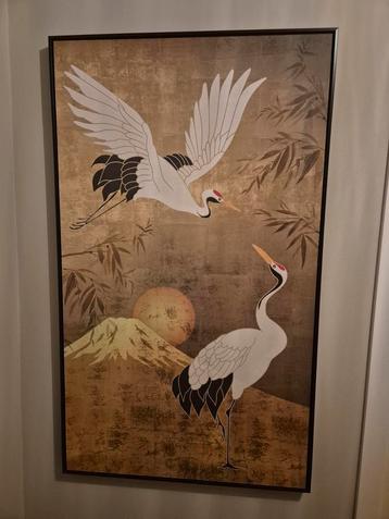 Schilderij kraanvogel beschikbaar voor biedingen