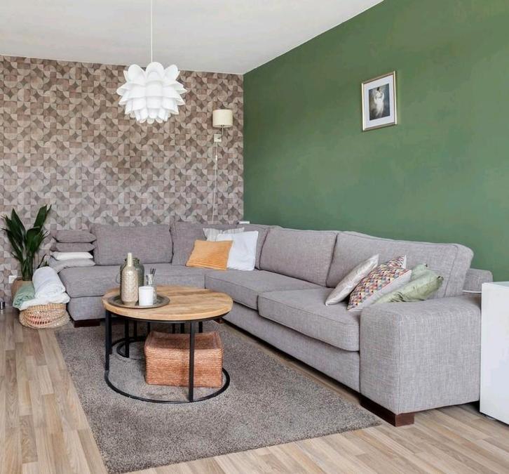 Hoekbank van Goossens, model Saltillo, Huis en Inrichting, Banken | Bankstellen, Gebruikt, Hoekbank, Vierpersoons of meer, 300 cm of meer