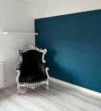 Barok stoel fauteuil zwart zilver KOOPJE!, Huis en Inrichting, Fauteuils, Ophalen, Gebruikt, Barok, 125 tot 150 cm