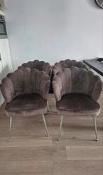Velvet schelpstoelen, Huis en Inrichting, Stoelen, Ophalen, Zo goed als nieuw, Overige kleuren