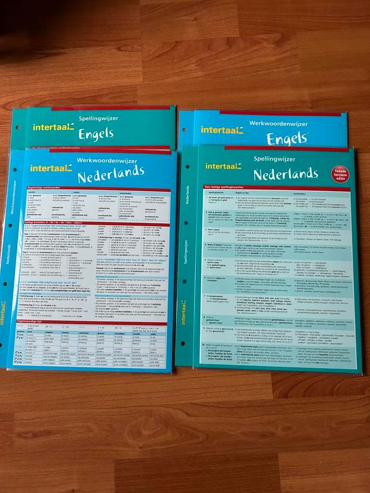Taal Kaarten Nederlands & Engels Werkwoorden, Boeken, Studieboeken en Cursussen, Zo goed als nieuw, Niet van toepassing, Beta