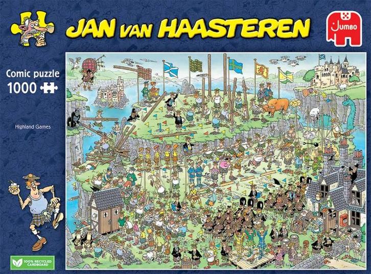 Jan van Haasteren - Highland Games - 1500 st. (AANBIEDING), Hobby en Vrije tijd, Denksport en Puzzels, Nieuw, Legpuzzel, 500 t/m 1500 stukjes