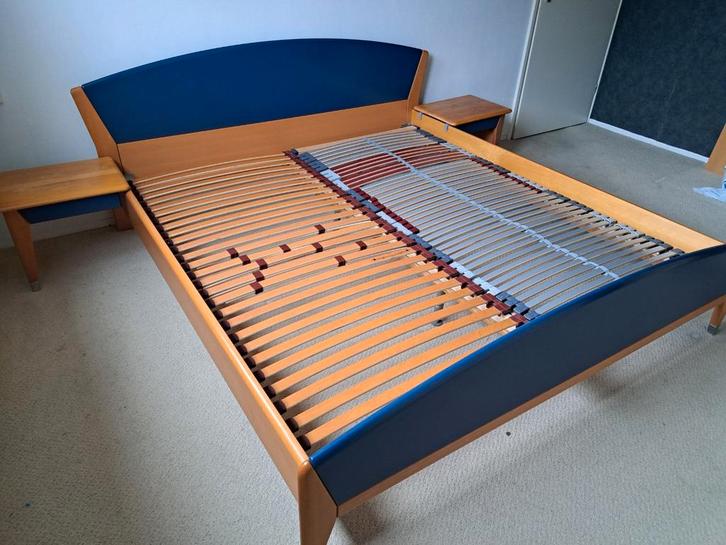 Hulsta Tintura Bed 180x200 + Nachtkastjes + Lattenbodems, Huis en Inrichting, Slaapkamer | Bedden, Gebruikt, Tweepersoons, 180 cm