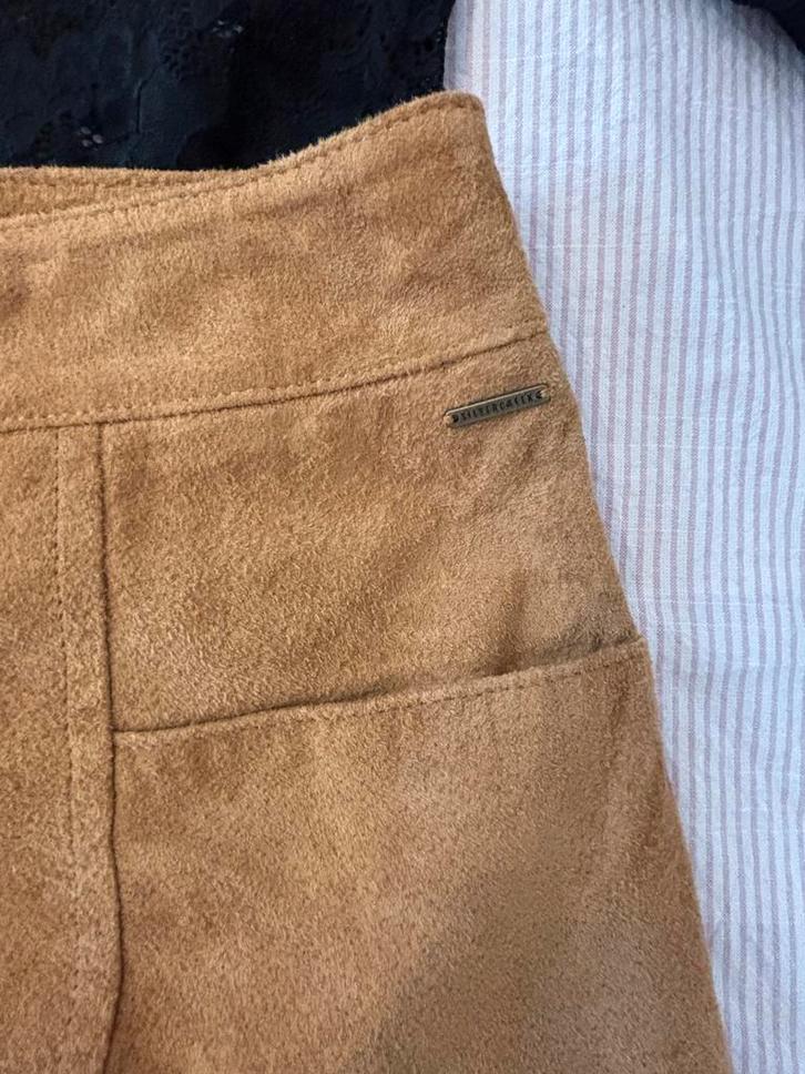 Cognac Suède Rok, Silvercreek - Maat XS, Kleding | Dames, Rokken, Zo goed als nieuw, Maat 34 (XS) of kleiner, Bruin, Boven de knie