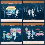 Vintage poodle trays poedels in Parijs schilderijtjes 1950s, Verzamelen, Foto's en Prenten, Ophalen of Verzenden, Zo goed als nieuw