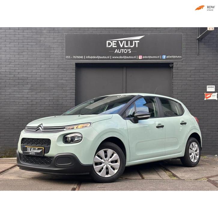 Citroen C3 1.2 PureTech Live | Cv op Afstand | Stuurbekracht, Auto's, Citroën, Bedrijf, Te koop, C3, ABS, Airbags, Boordcomputer