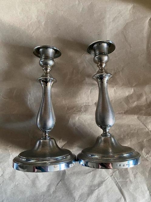 Vintage Verzilverde Christofle Kandelaars, Antiek en Kunst, Antiek | Goud en Zilver, Ophalen of Verzenden