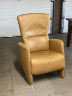 Lederen relax fauteuil Cognac kleur, Huis en Inrichting, Fauteuils, Ophalen, Gebruikt, 75 tot 100 cm, Leer