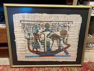 Egyptische afbeelding in lijst - 52x44cm beschikbaar voor biedingen