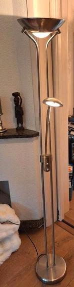 Staande woonkamer lamp - dimbaar & met leeslampje, Huis en Inrichting, Lampen | Vloerlampen, Ophalen, Gebruikt, Metaal, 150 tot 200 cm