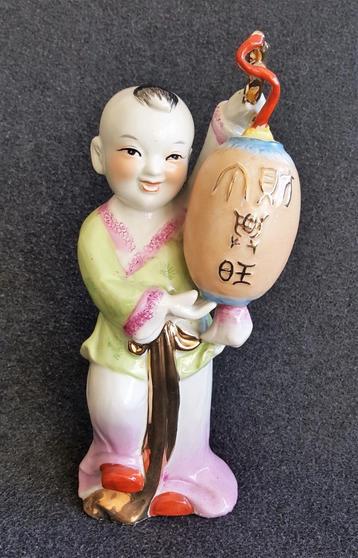 Chinees porselein - zotje met geluksballon 25 cm beschikbaar voor biedingen
