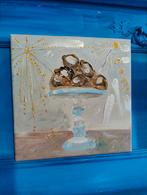 Oliebol ~ kleintje kunst ~ atelier, Minder dan 50 cm, Nieuw, Ophalen of Verzenden, Schilderij